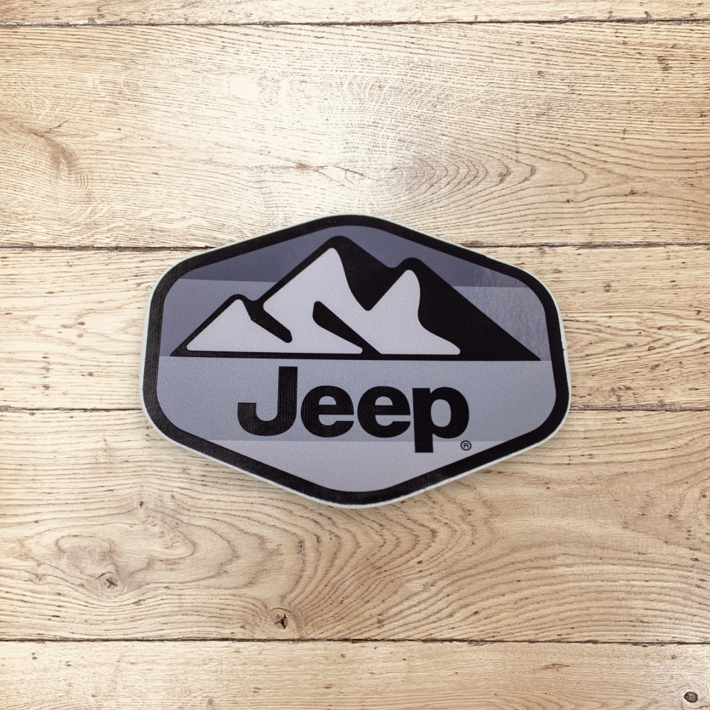 Sticker - Jeep® Mountain Hex - Greyscale