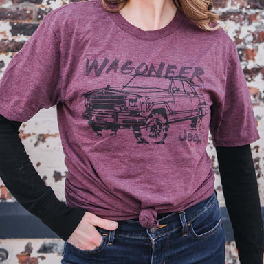 Mens Jeep® Wagoneer - LDD Series - Triblend Burgundy T-Shirt - Detroit Shirt CompanyFCA - JeepT-Shirts (Apparel)