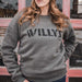 Mens Jeep® Willys Crew Sweatshirt - Heather Grey - Detroit Shirt CompanyFCA - JeepSweatshirts (Apparel)