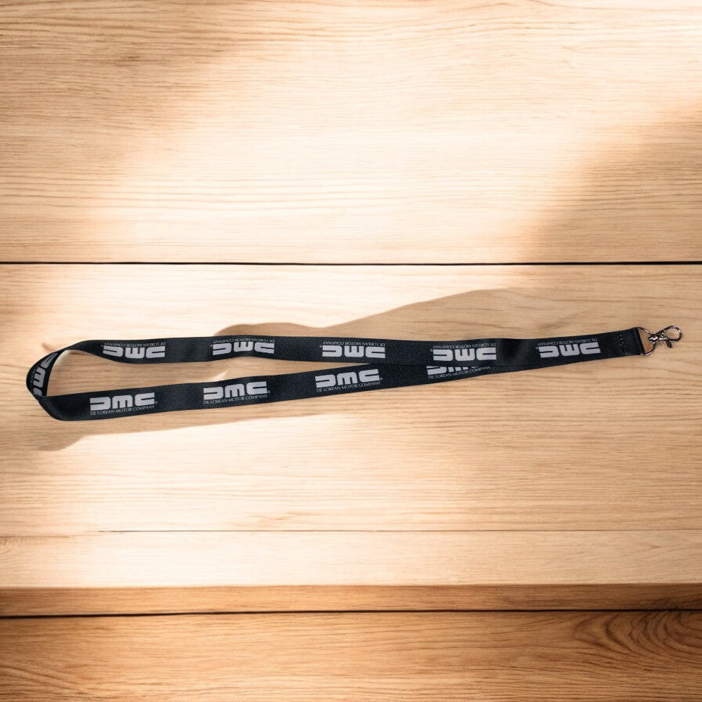 Lanyard - DeLorean DMC logo - Black