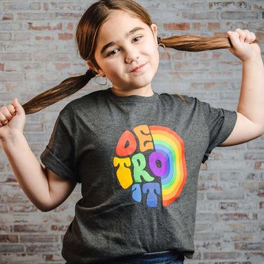 Youth - Detroit Rainbow - Heather Black - Detroit Shirt CompanyDetroit Shirt CompanyKids Apparel