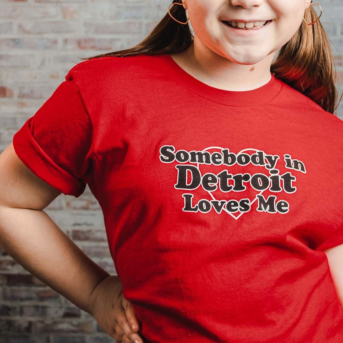 Youth - Somebody in Detroit Loves Me T-shirt - Detroit Shirt CompanyDetroit Shirt CompanyKids Apparel