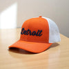 Hat - Detroit Thirsty Orange White Richardson Snapback