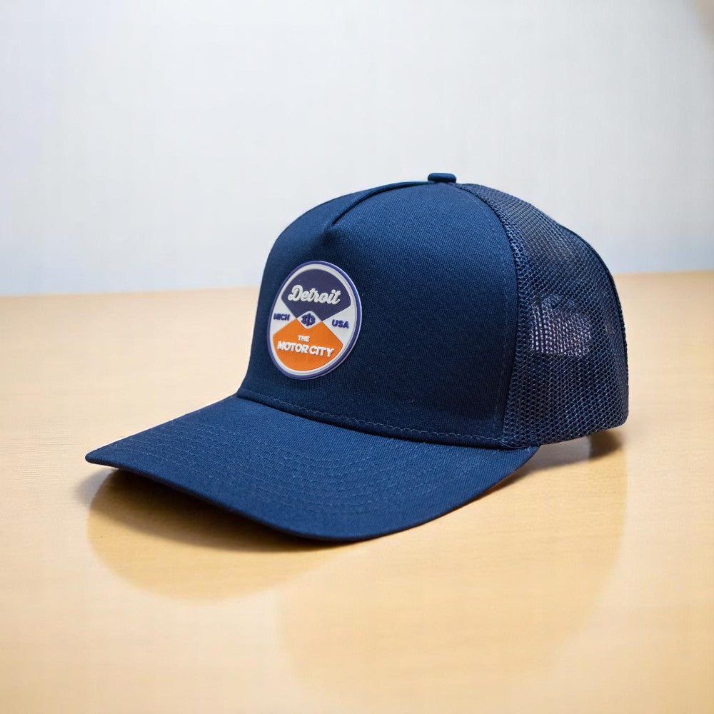 Hat - Detroit Reel Rubber Patch - Navy