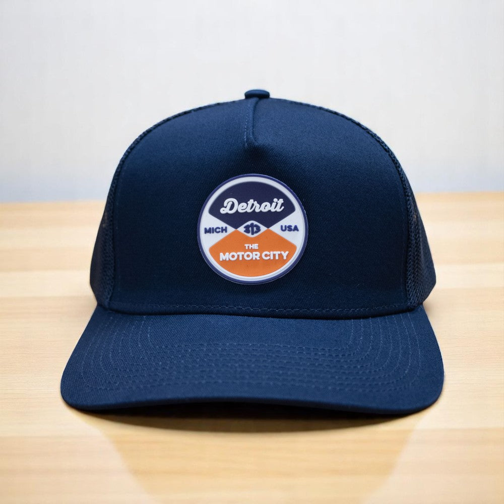 Hat - Detroit Reel Rubber Patch - Navy