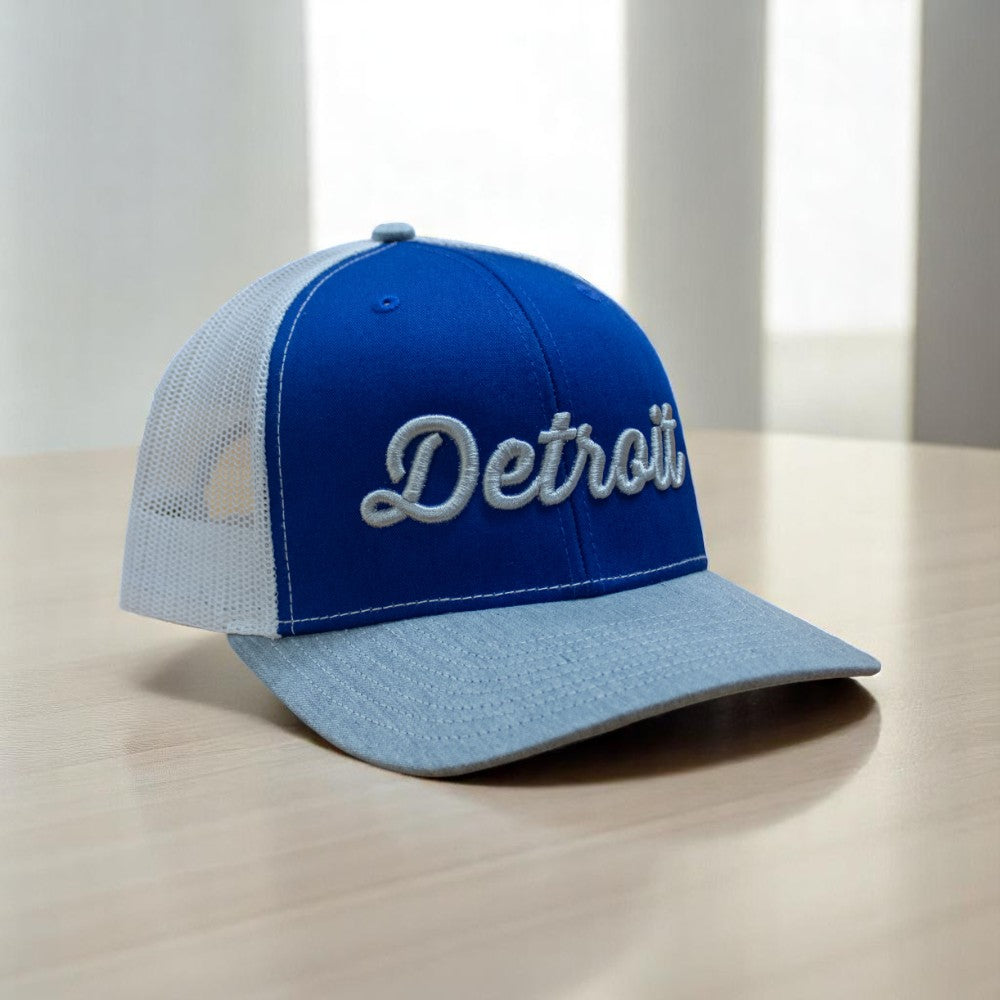 Hat - Detroit Thirsty Richardson Snapback - Blue/Grey/White