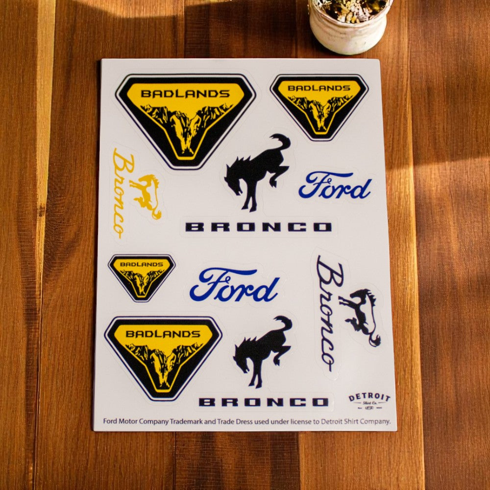 Sticker Sheet - Ford Bronco Badlands