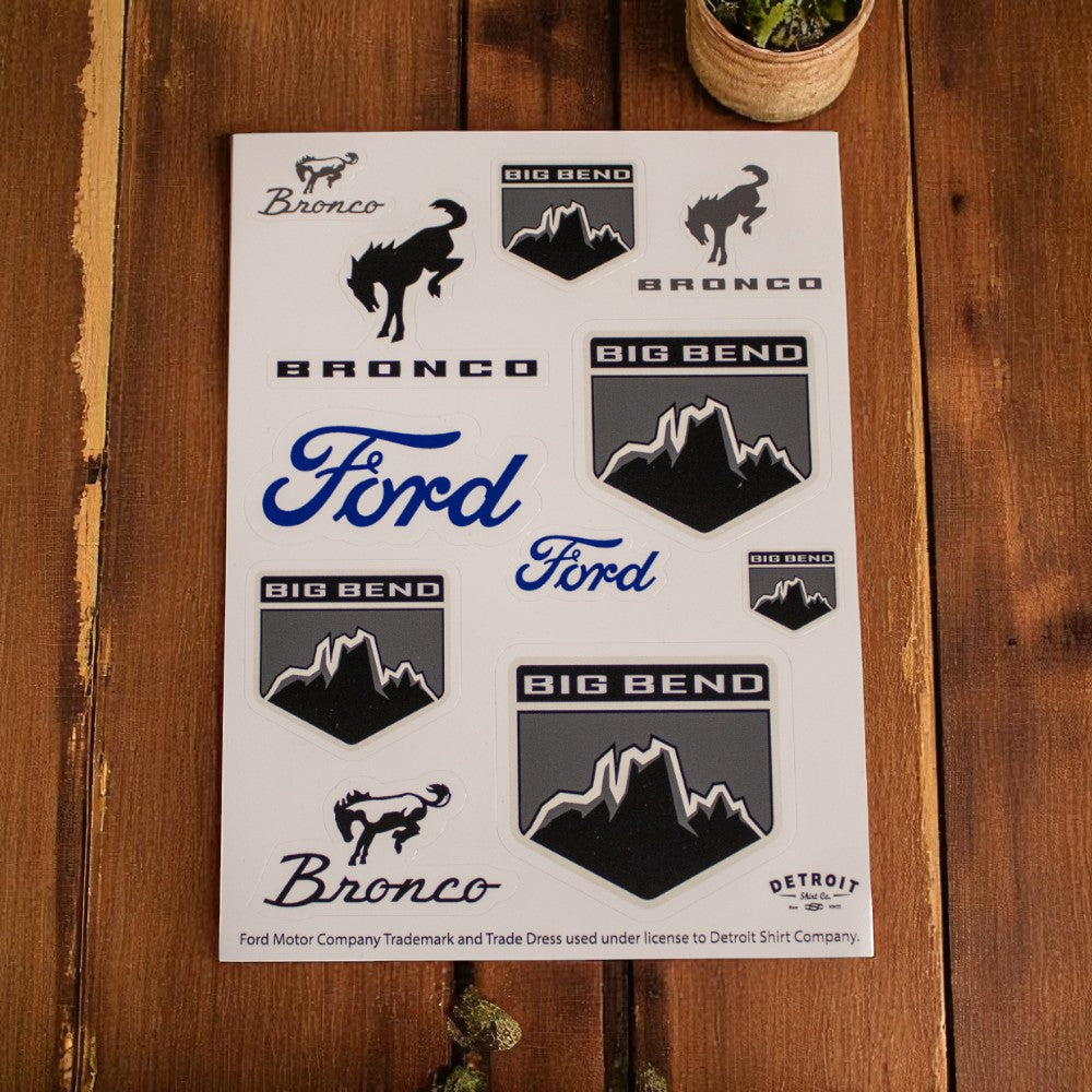 Sticker Sheet - Ford Bronco Big Bend