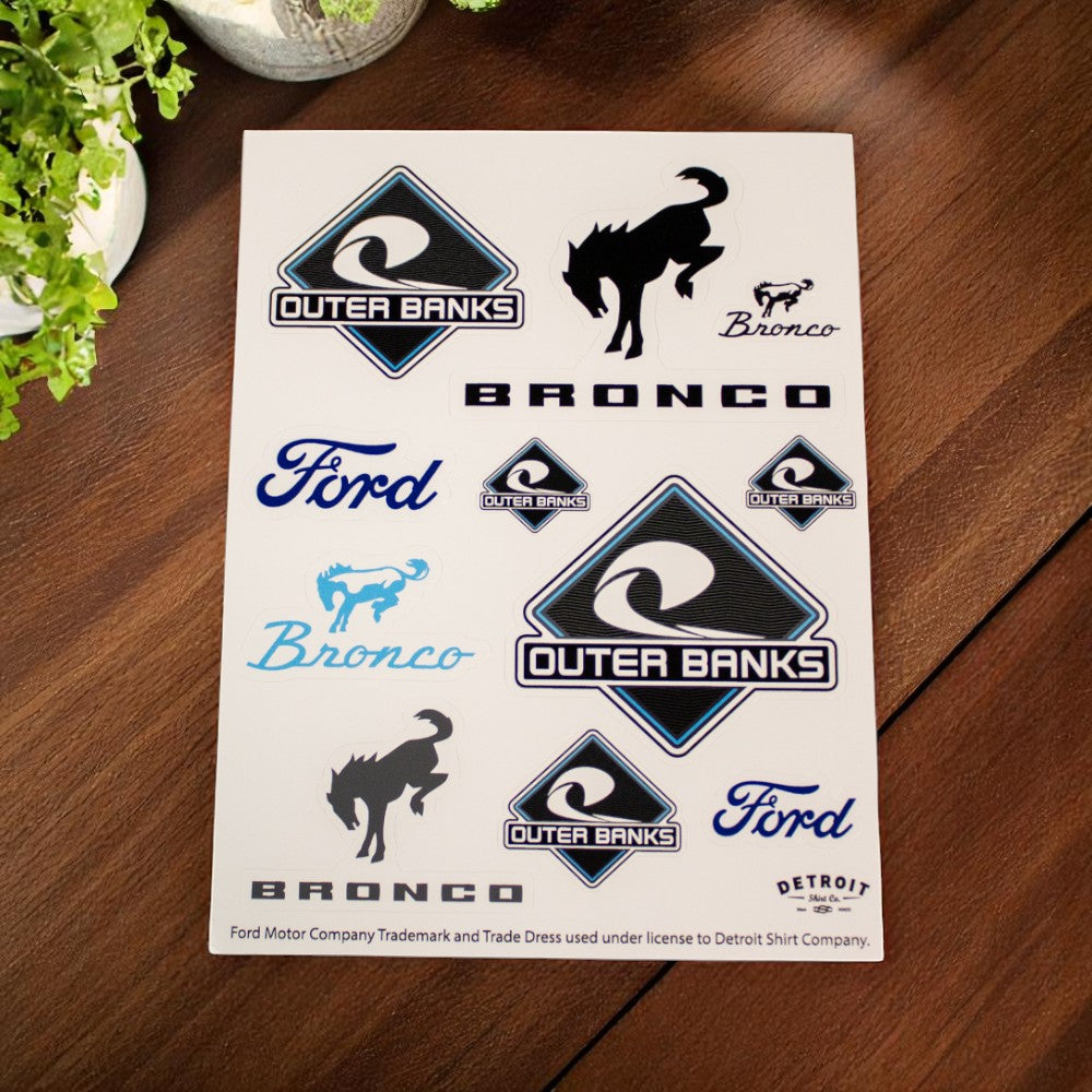 Sticker Sheet - Ford Bronco Outer Banks