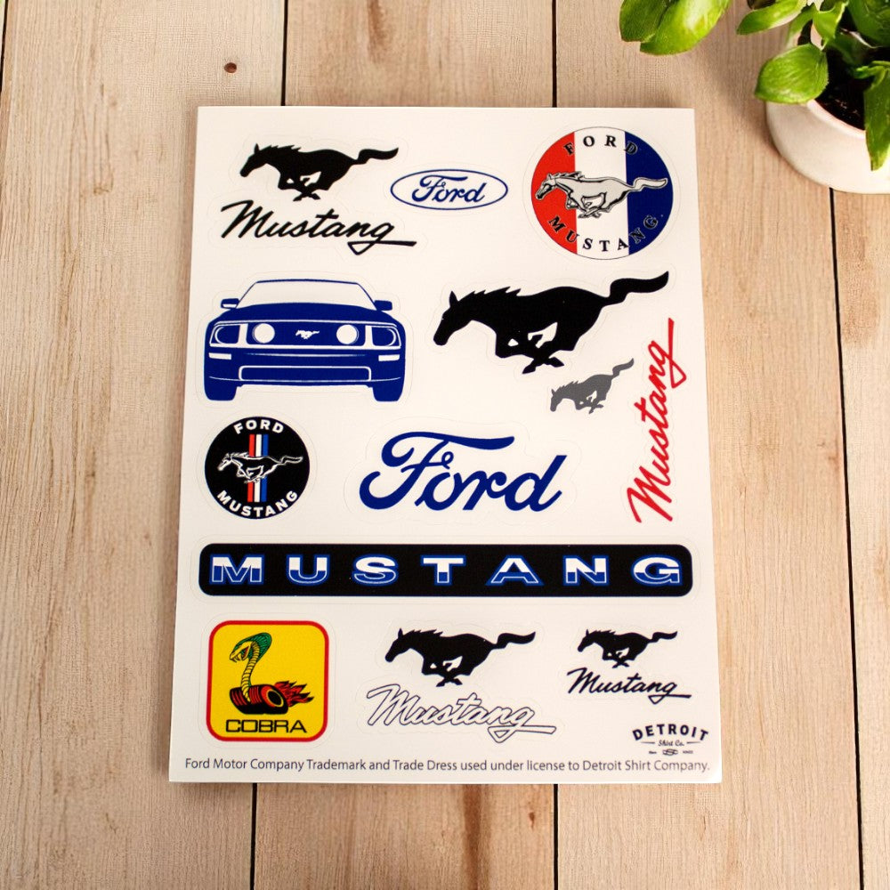 Sticker Sheet - Ford Mustang