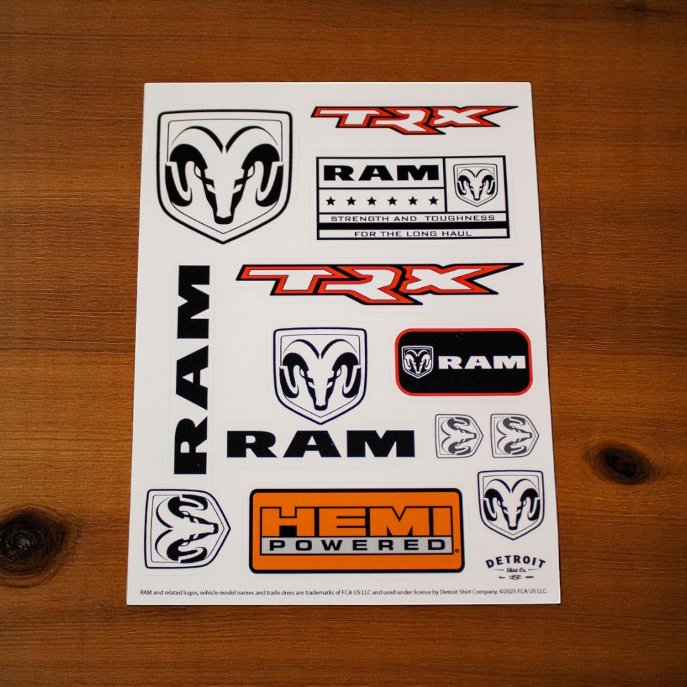 Sticker Sheet- RAM TRX