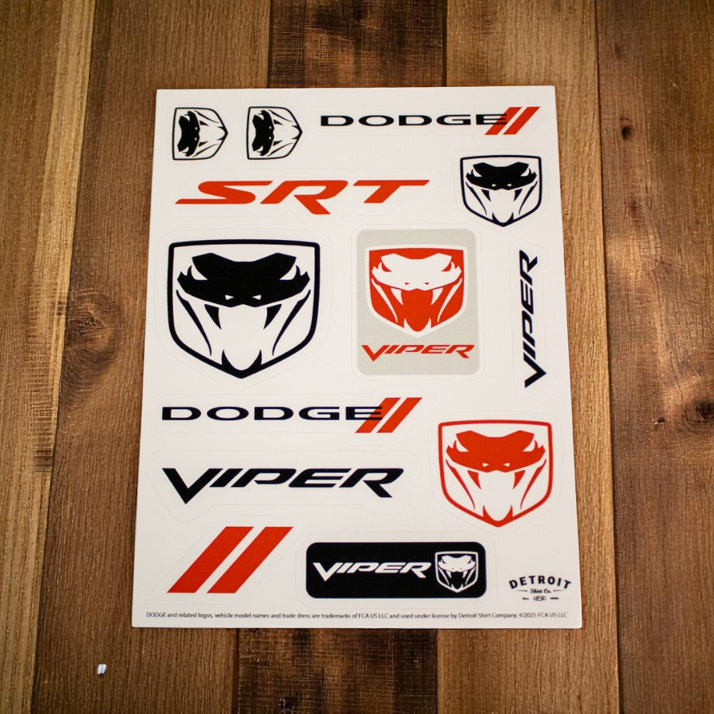 Sticker Sheet - Dodge Viper Fangs