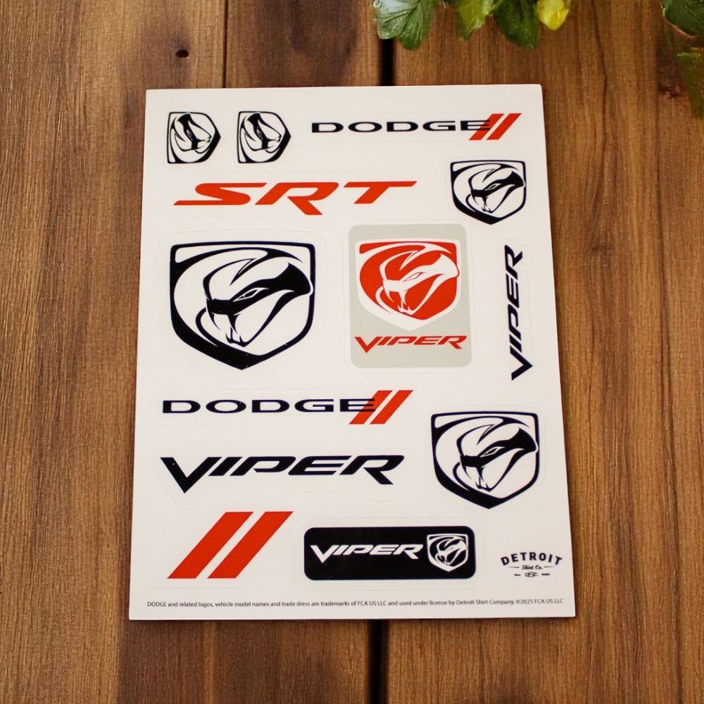 Sticker Sheet - Dodge Viper Stryker
