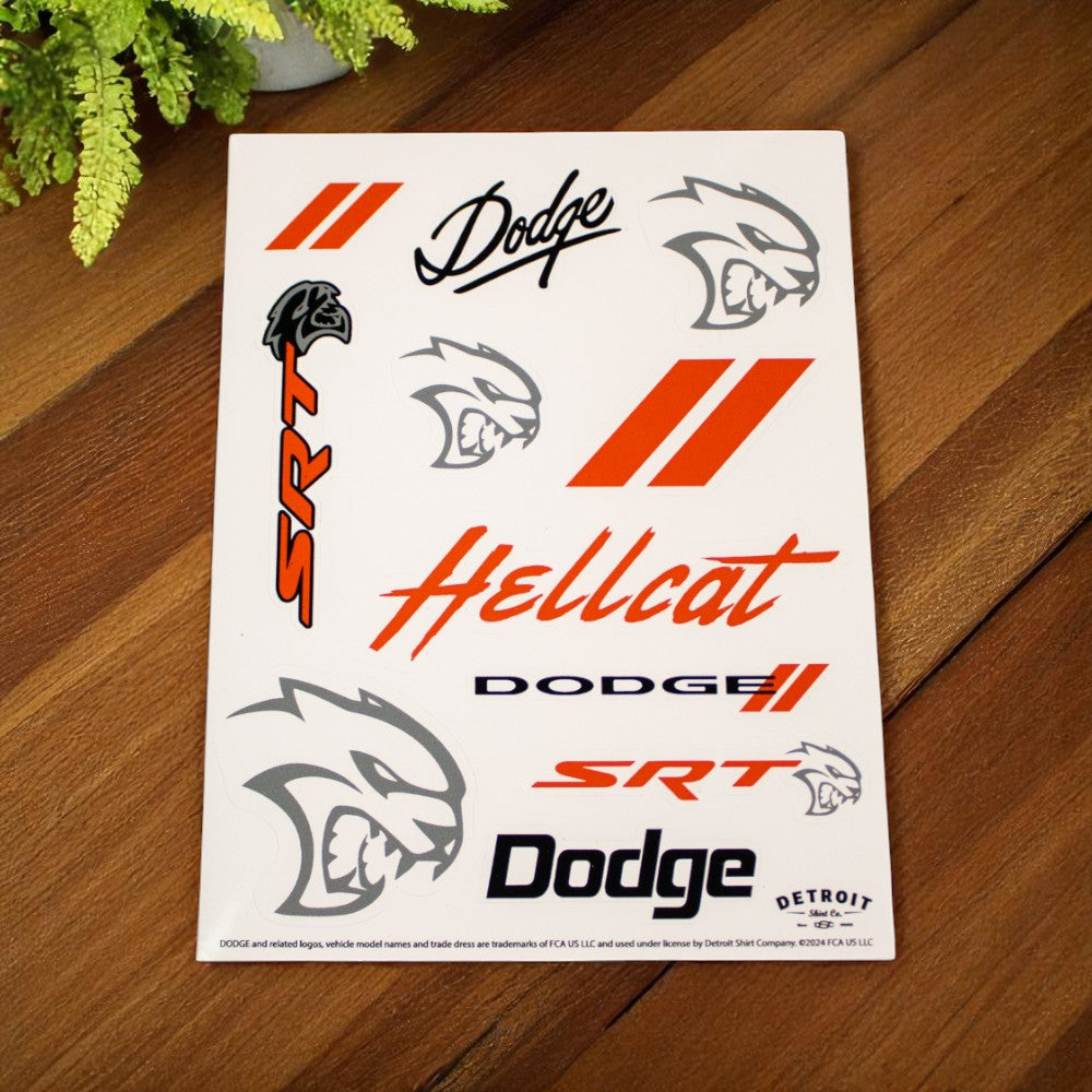 Sticker Sheet - Dodge Hellcat