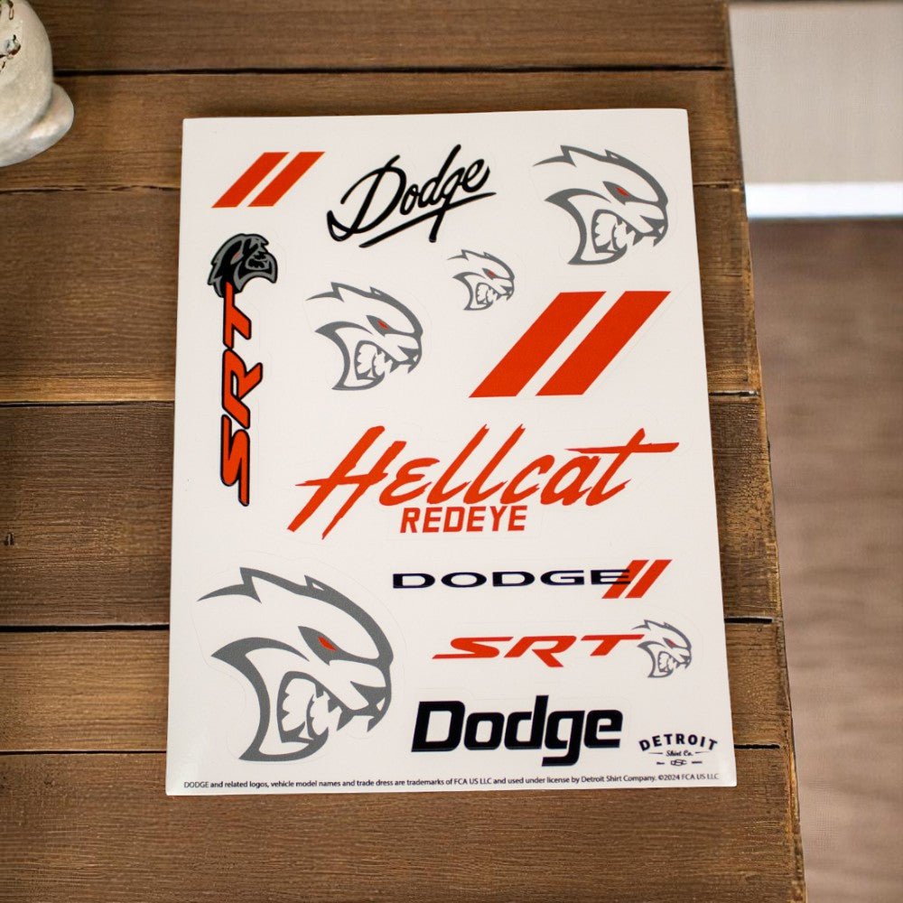 Sticker Sheet - Dodge Hellcat Redeye