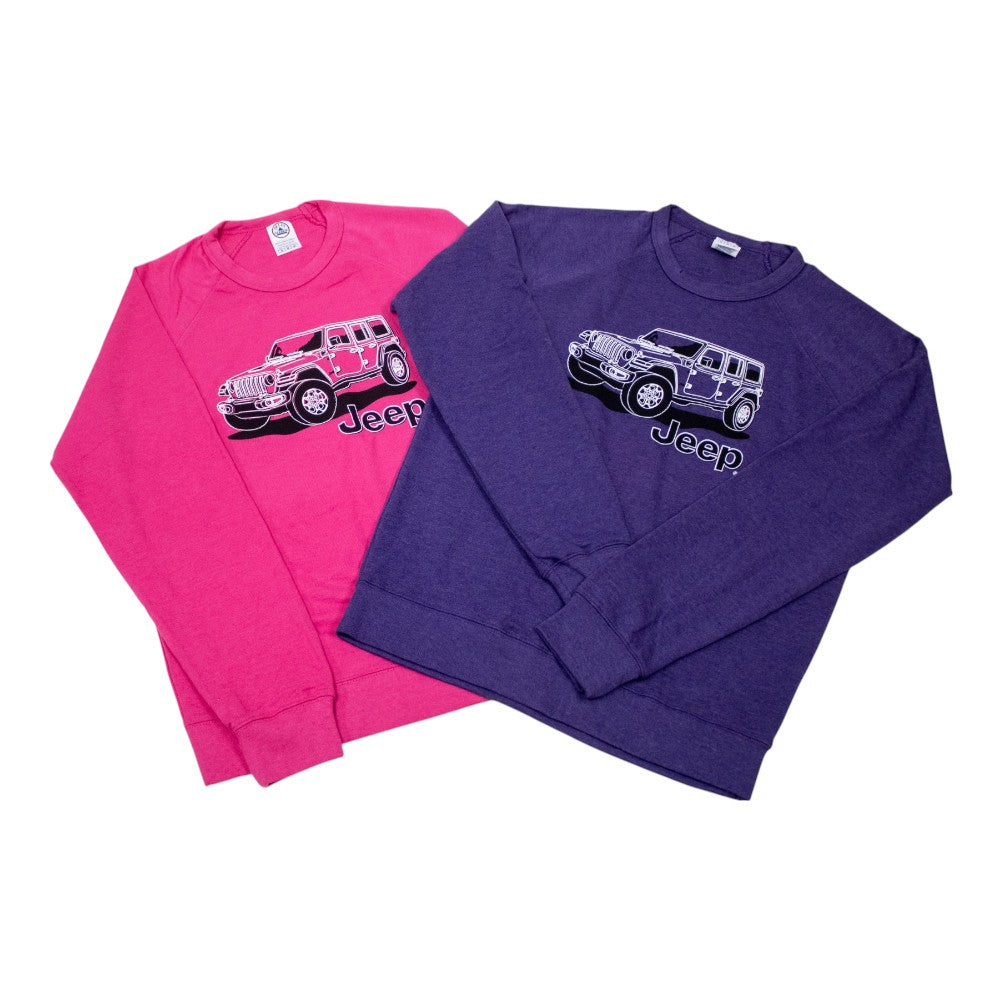 Jeep® Wrangler Line Art - French Terry Crewneck Sweatshirt
