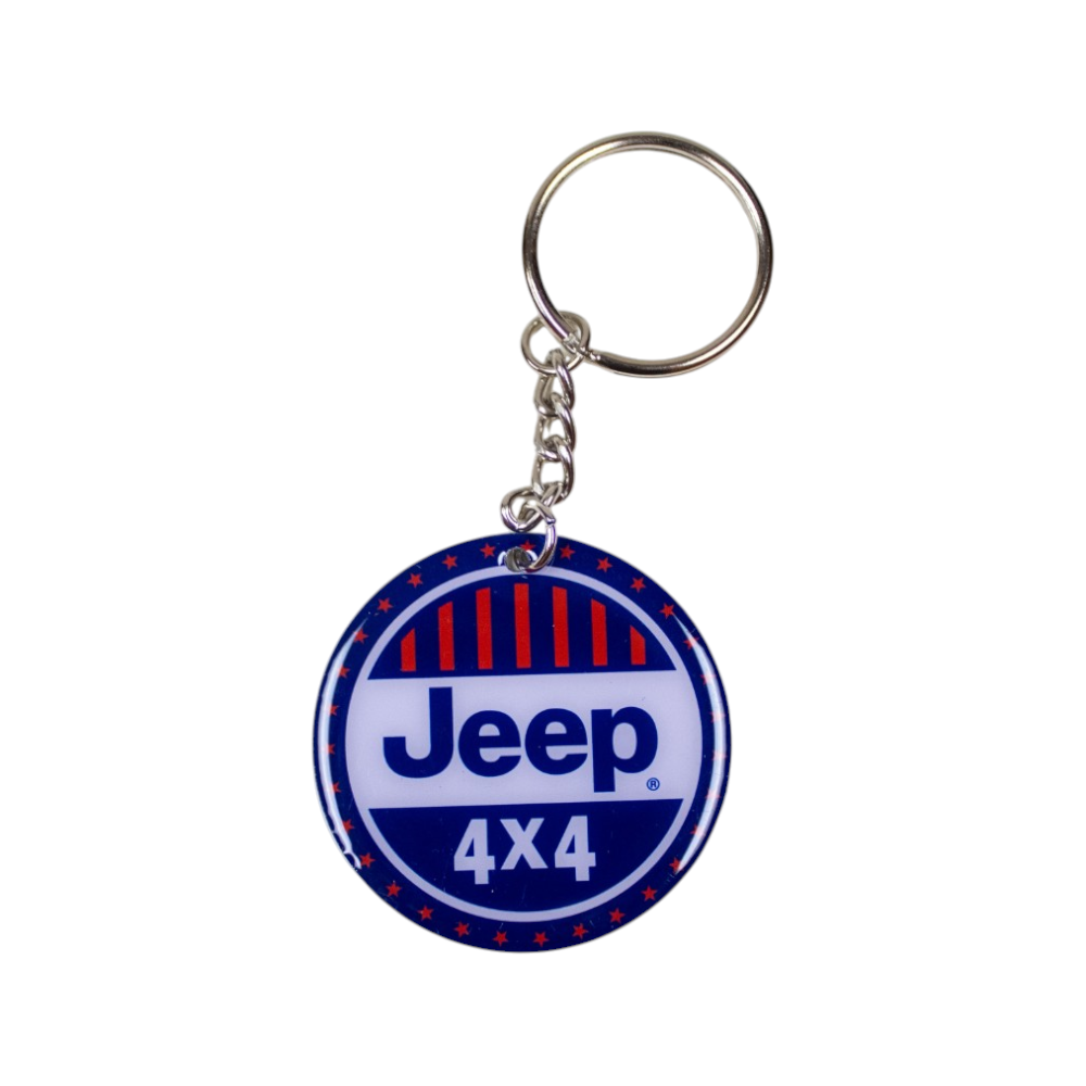 Keychain – Jeep 4X4 - Round Metal