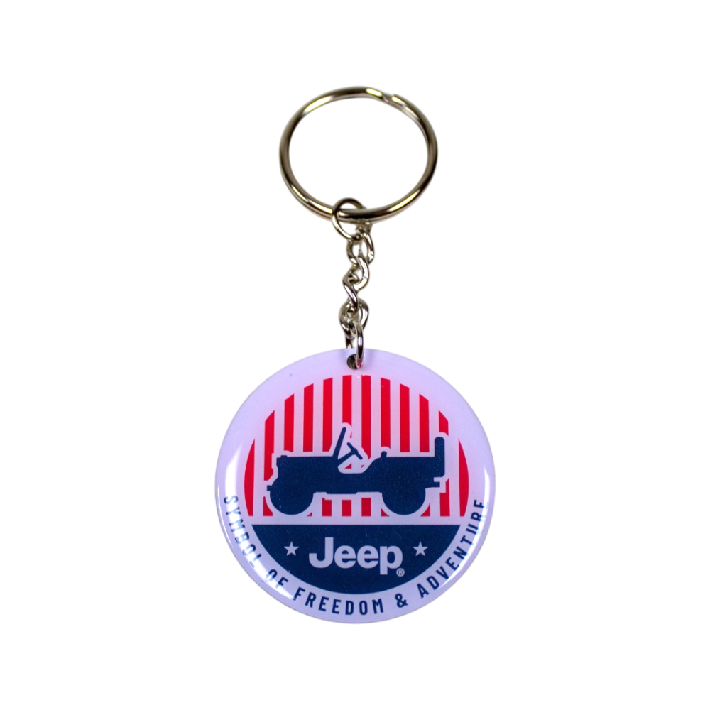 Keychain - Jeep RWB Grille - Round Metal