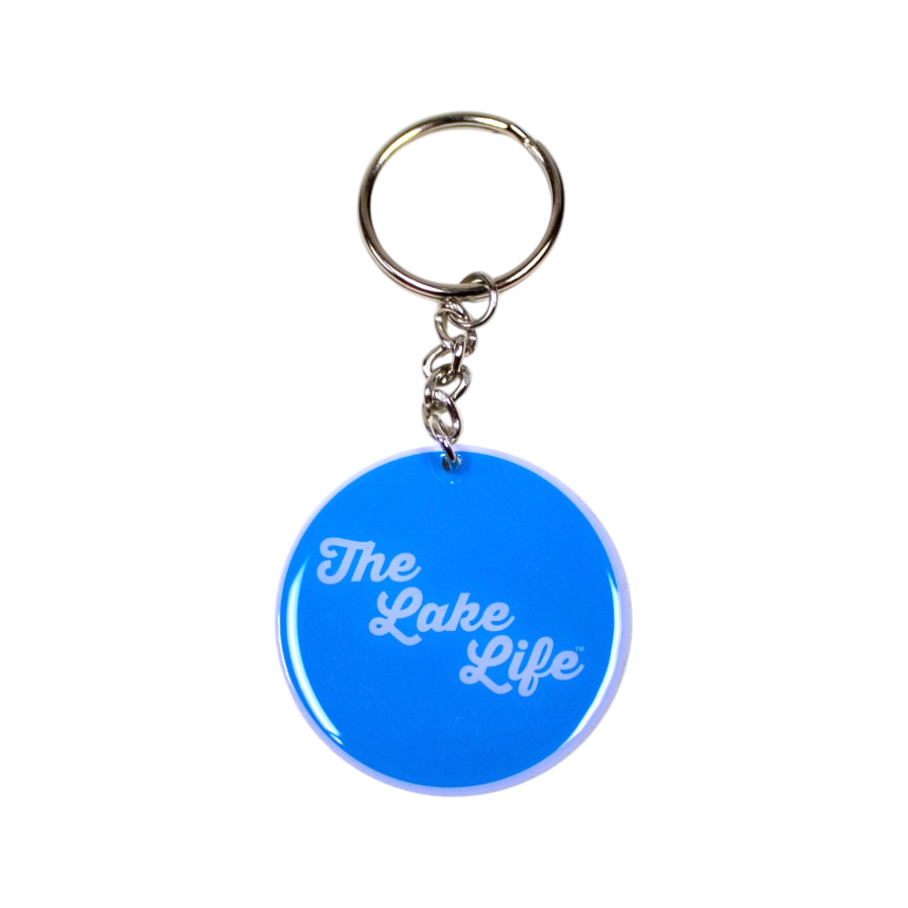 Keychain - Lake Life Michigan - Round Metal