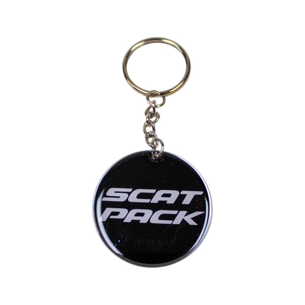 Keychain - Dodge Scat Pack - Round Metal