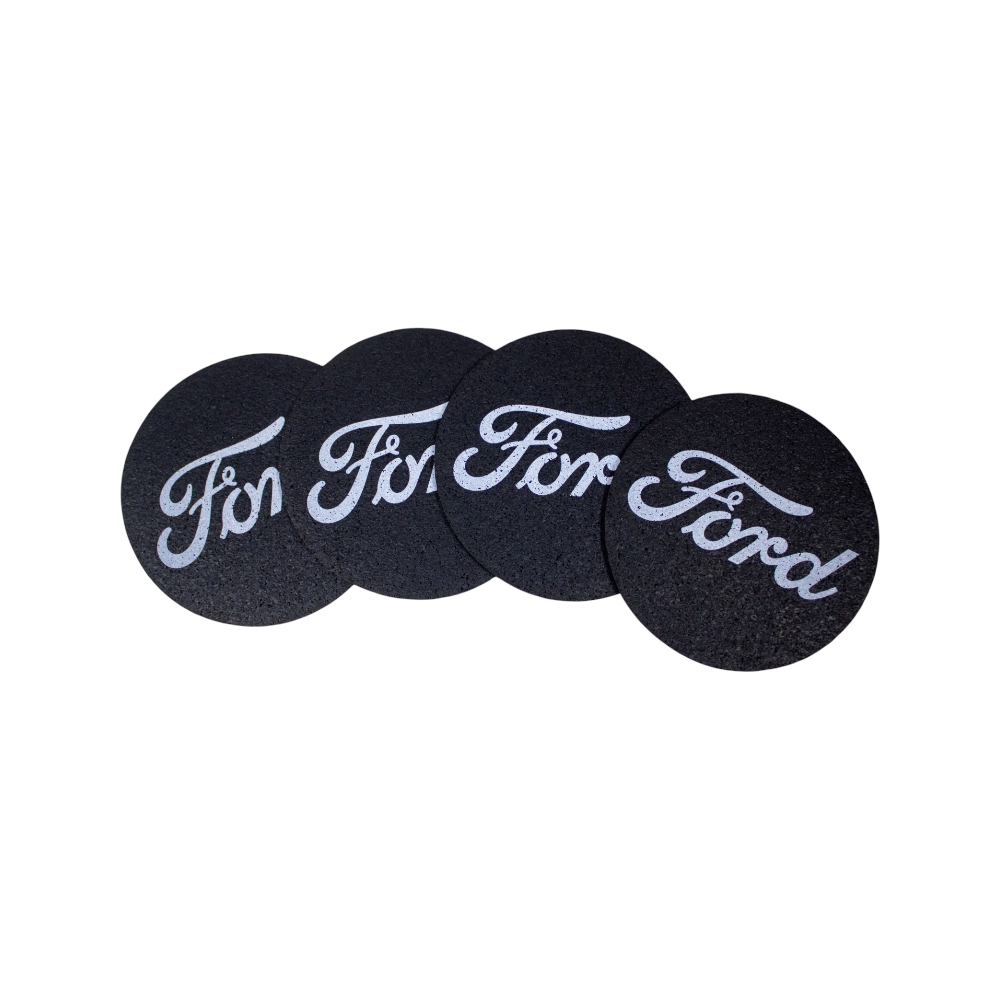Coaster Set - Ford Script