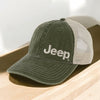 Hat - Jeep Garment Washed Trucker - Drab Green