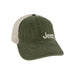 Hat - Jeep Garment Washed Trucker - Drab Green - Detroit Shirt CompanyFCA - JeepHats (Apparel)