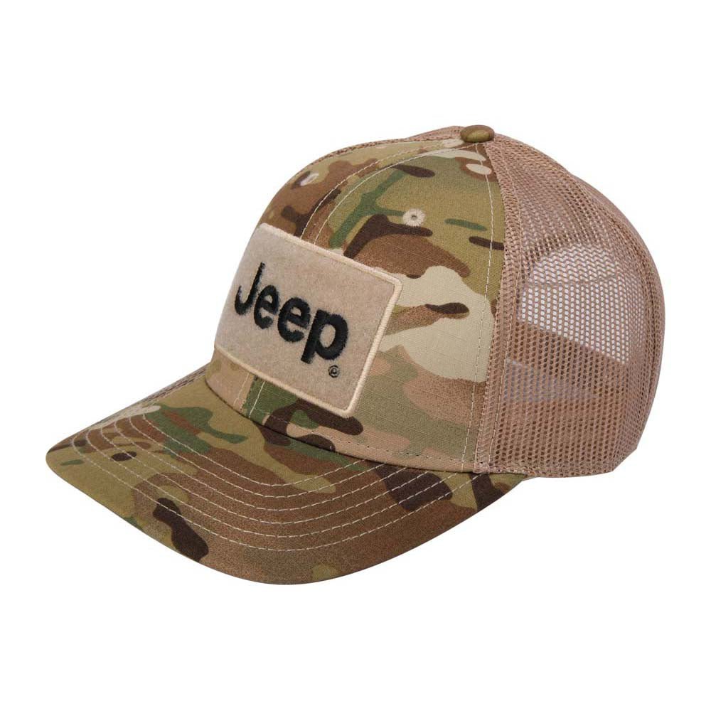 Hat - Jeep Text Logo Camo Pattern Hook and Loop Tactical Snapback - Detroit Shirt CompanyFCA - JeepHats (Apparel)