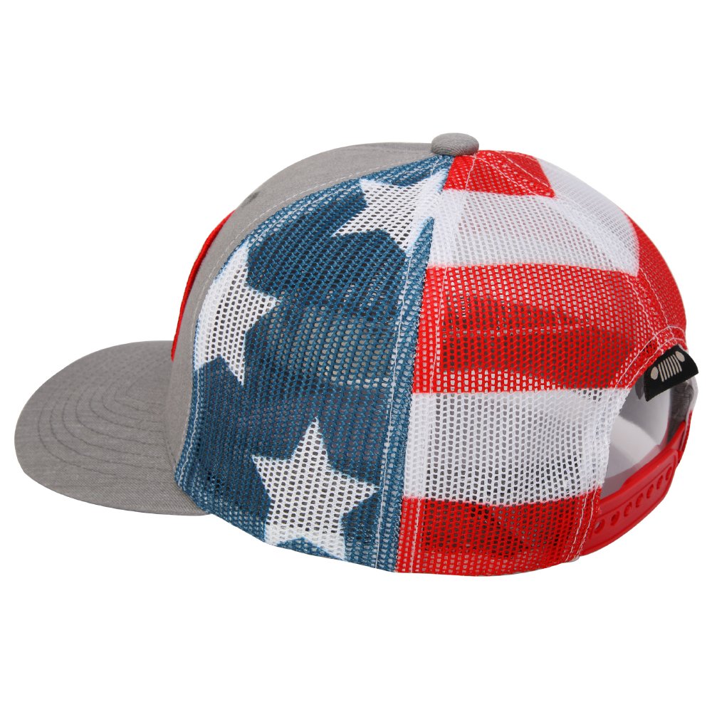 Hat - Jeep Stars and Stripes Patch Hat - Detroit Shirt CompanyFCA - JeepHats (Apparel)