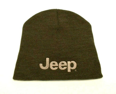 Hat - Jeep Knit Beanie - Olive - Detroit Shirt CompanyFCA - JeepHats (Apparel)