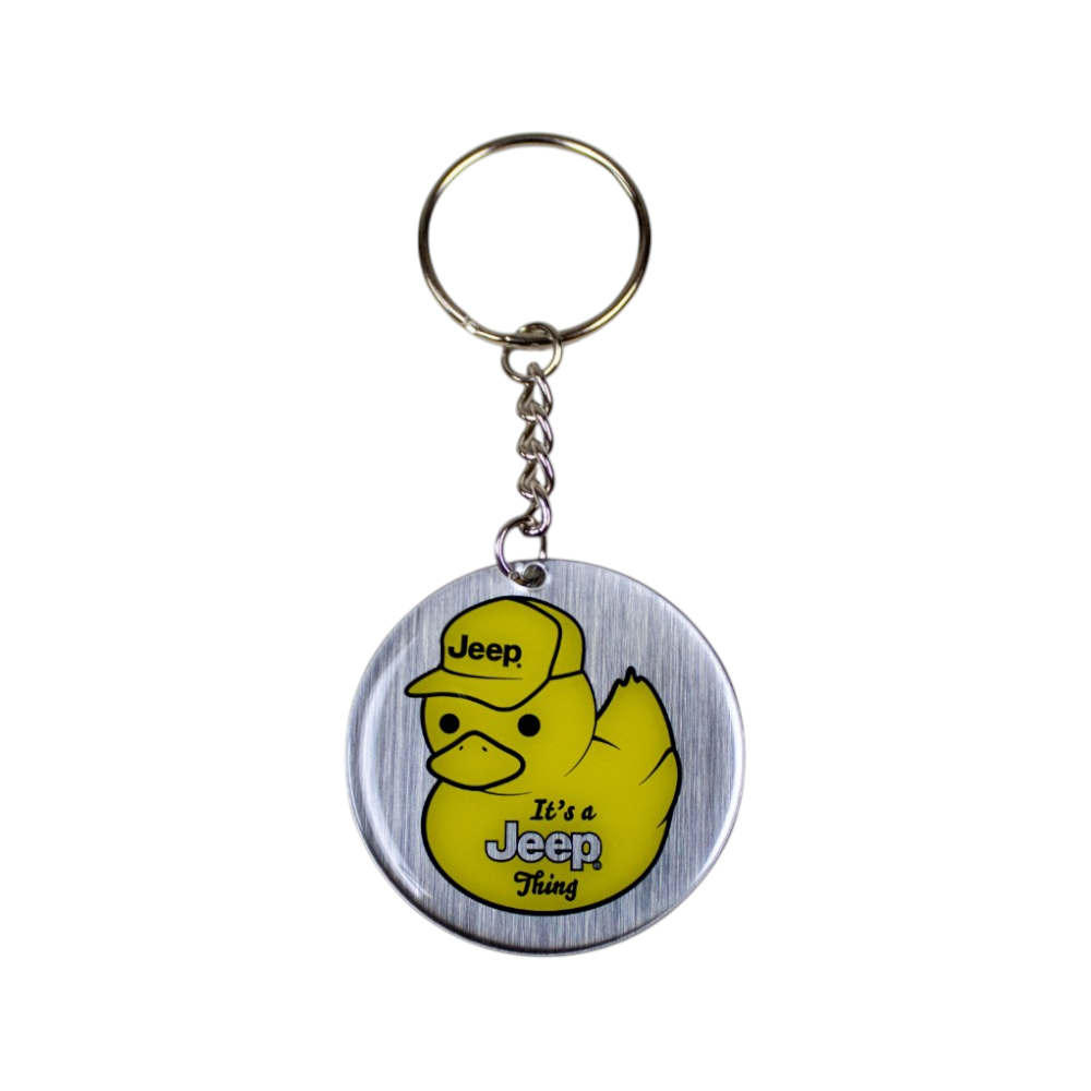 Keychain - Jeep Duck - Round Metal