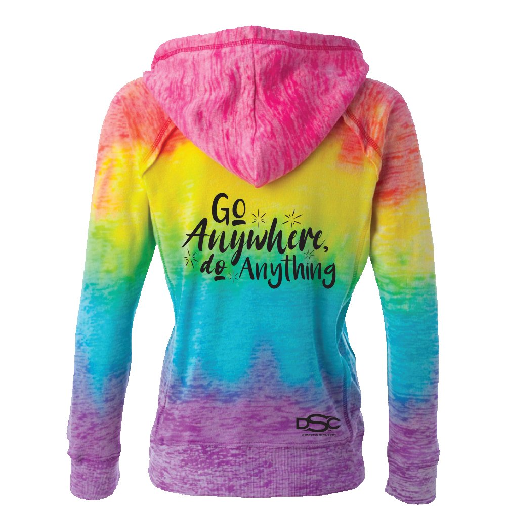 Ladies Jeep® Grille Tie - dye - Go Anywhere Do Anything - Detroit Shirt CompanyFCA - JeepHoodies (Apparel)