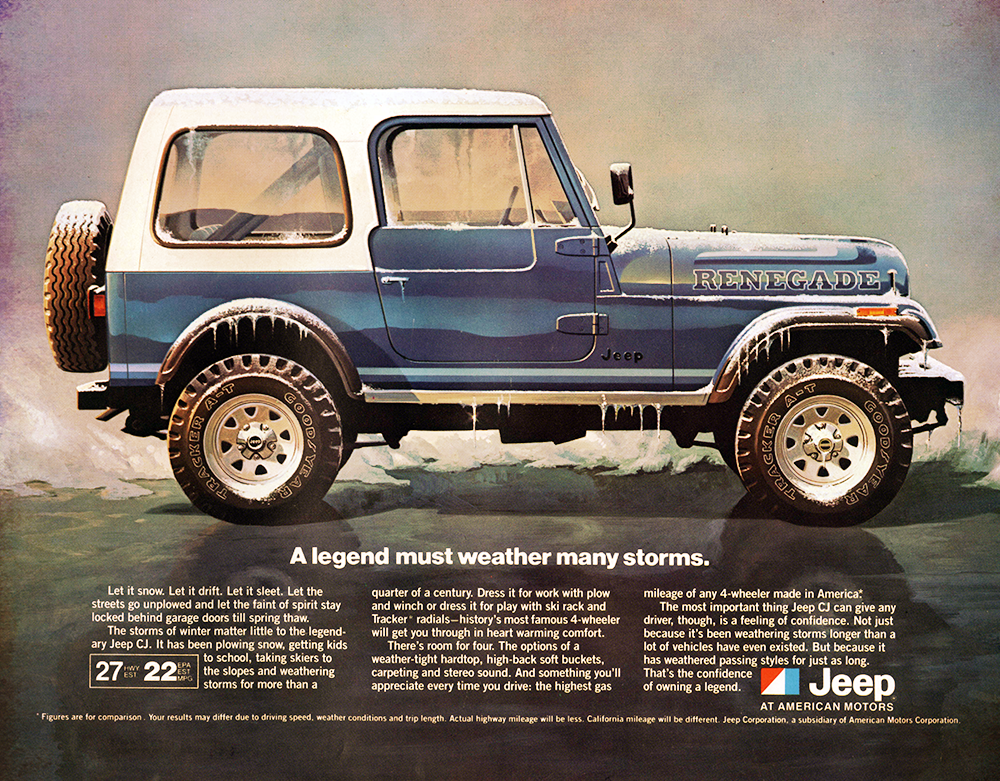 Metal Sign - Jeep Renegade Storm