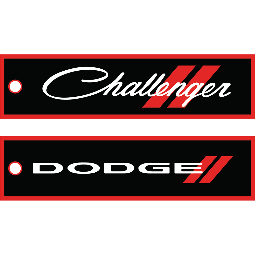 Keychain - Dodge Challenger Script - Pull - Detroit Shirt CompanyFCA - Dodge MMKeychain