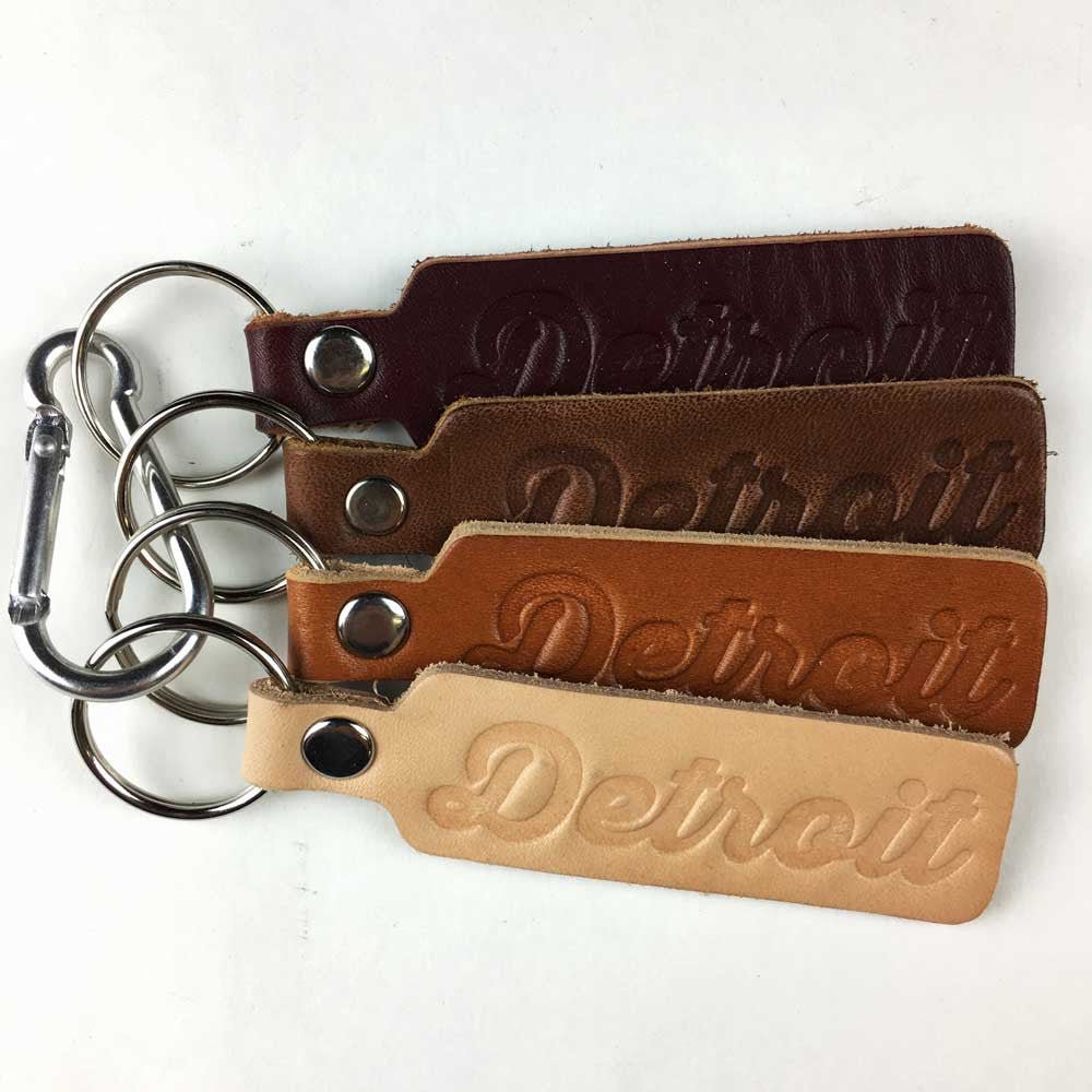 Keychain - Detroit Script leather - Detroit Shirt CompanyDetroit Shirt CompanyKeychain