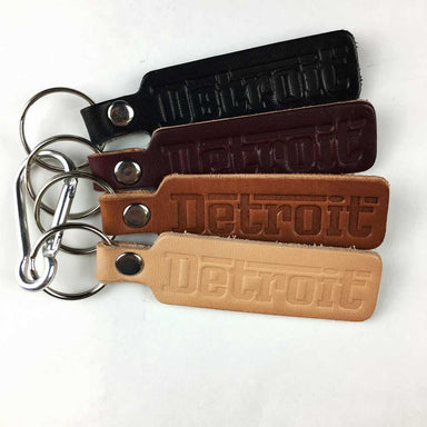 Keychain - Detroit Grigio leather - Detroit Shirt CompanyDetroit Shirt CompanyKeychain