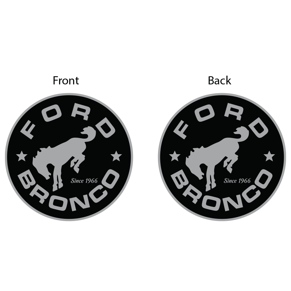 Keychain - Ford Bronco Circle - Round Metal