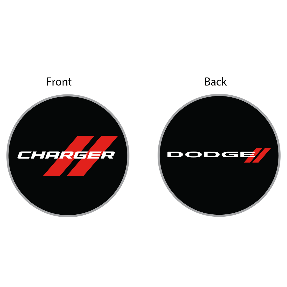 Keychain - Dodge Charger Rhombus - Round Metal