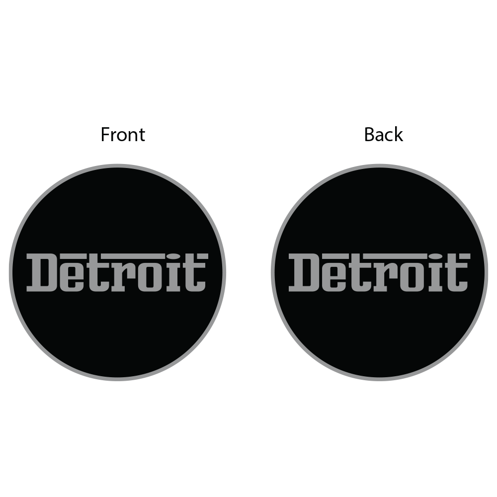 Keychain - Detroit Grigio - Round Metal
