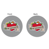 Keychain - Detroit Heart Tattoo - Round Metal