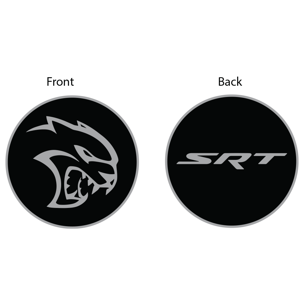 Keychain - Dodge Hellcat SRT - Round Metal