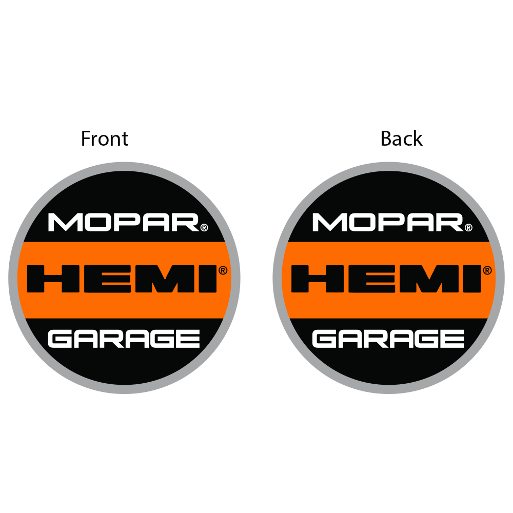 Keychain - HEMI Mopar Garage - Round Metal