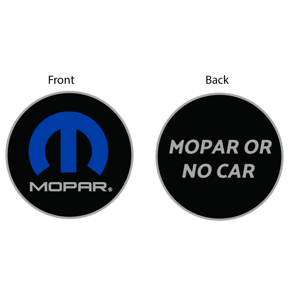 Keychain - Mopar Or No Car - Round Metal