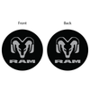 Keychain - Ram Black - Round Metal