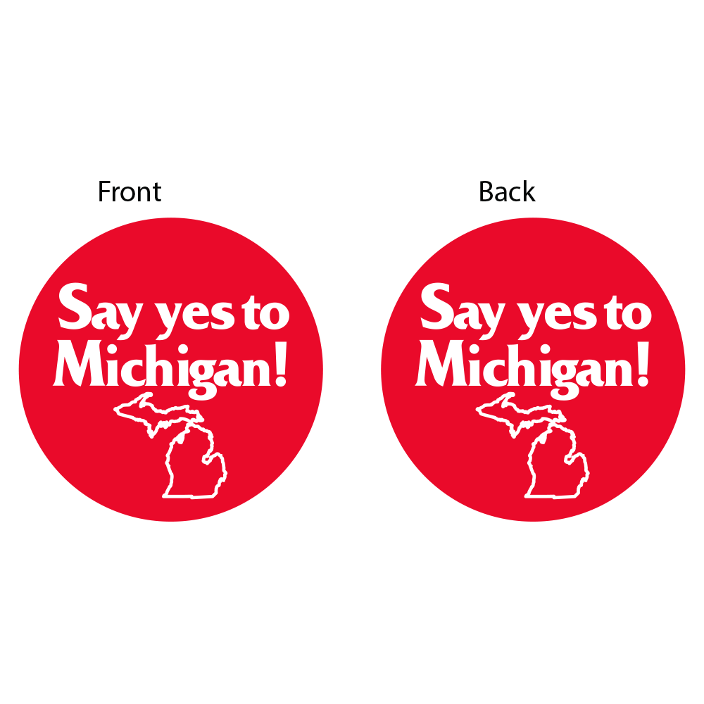 Keychain - Say Yes To Michigan - Round Metal