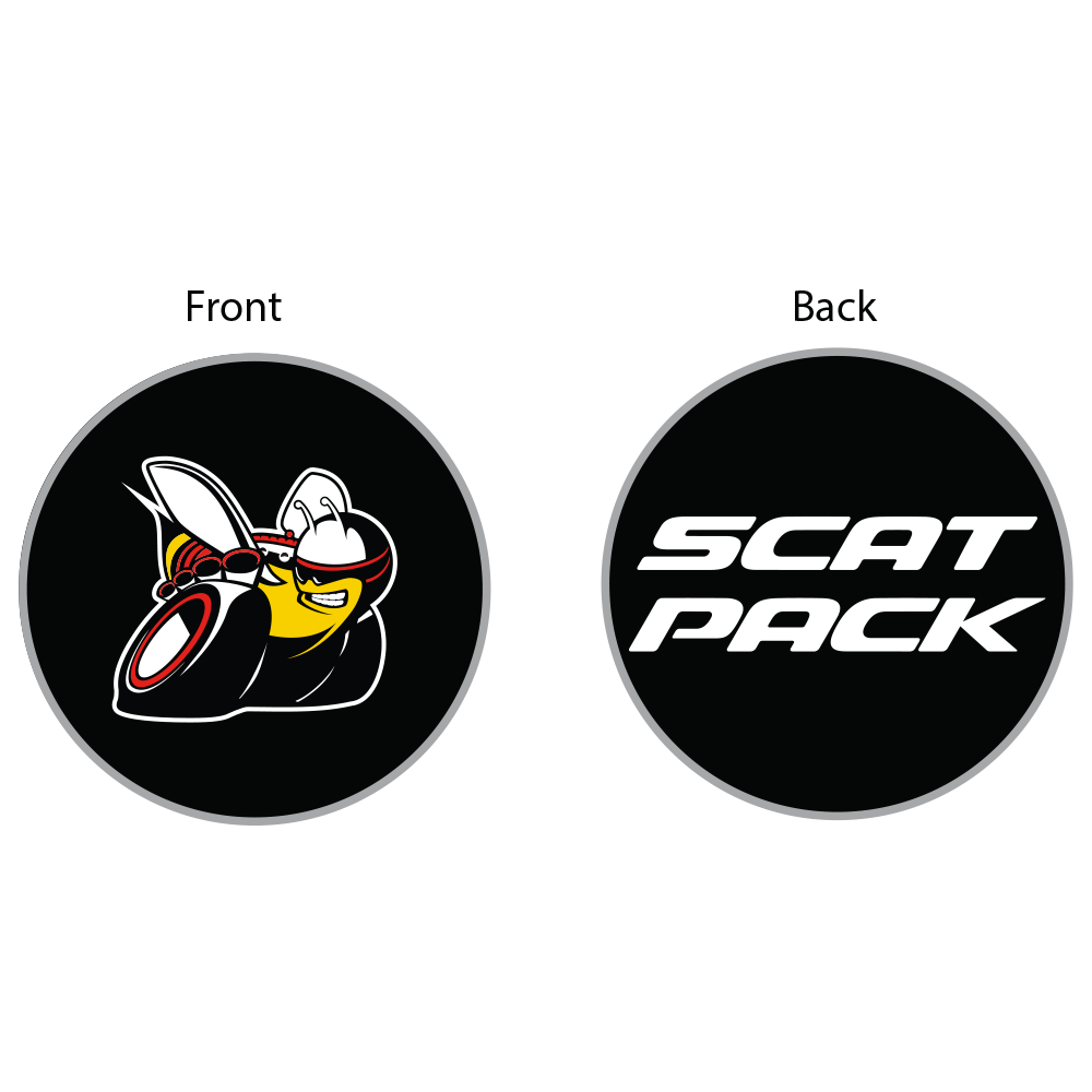 Keychain - Dodge Scat Pack - Round Metal