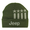 Hat - Jeep Stars and Stripes Flip Knit - Military Green - Detroit Shirt CompanyFCA - JeepHats (Apparel)