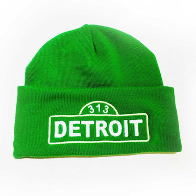 Hat - Detroit Street Sign Flip Knit - Detroit Shirt CompanyDetroit Shirt CompanyHats (Apparel)