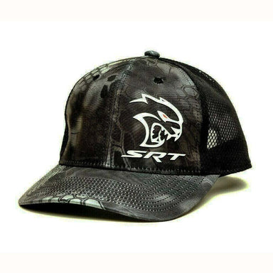 Hat - Dodge SRT Hellcat REDEYE SnapBack Trucker (Kryptek Black Camo) - Detroit Shirt CompanyFCA - DodgeHats (Apparel)