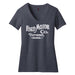 Ladies Ford Distressed 1903 Text V - Neck - Triblend Heather Navy - Detroit Shirt CompanyDSC - FordT-Shirts (Apparel)